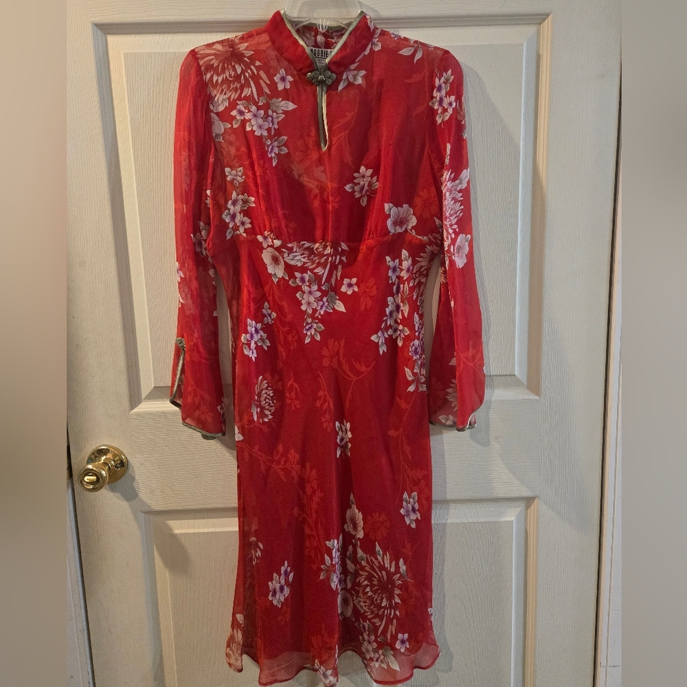 Floral Red Dress